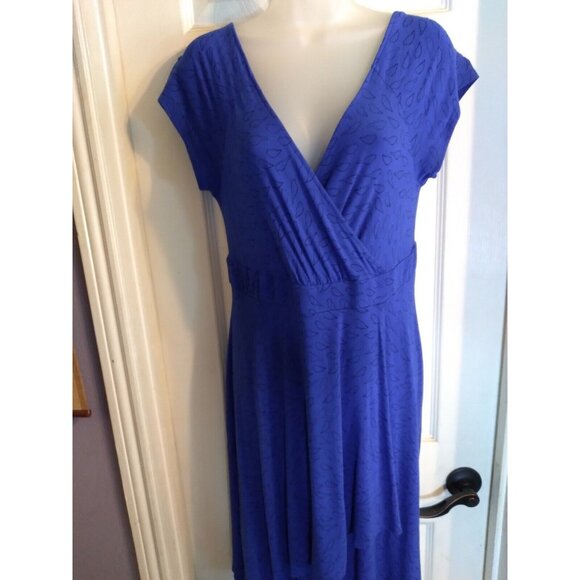 torrid Dresses & Skirts - Torrid Dress Blue Black Geometric Pattern Faux Wrap Sz 0X